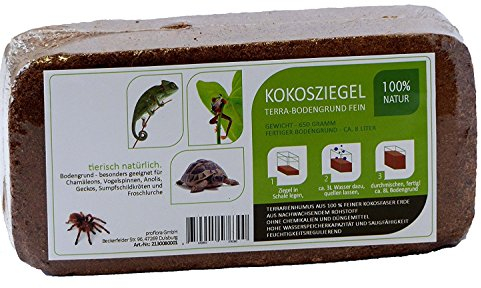 proflora 24er-Set Kokosfaser Bodengrund für Terrarien - Humusziegel - Kokosziegel - ergibt je 8L