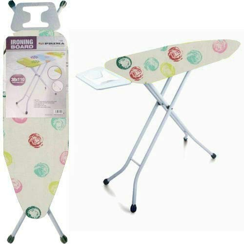 33 X 105cm Ironing Board Lightweight Height Adjustable Wide Iron Rack Non Slip Feet | Anti-slip Foot Caps | Foldable Metal Legs Space Saving