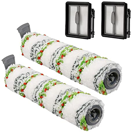 Home Times Bürstenwalze für Bissell CrossWave X7 Pet Pro 2955N,3479N Multi-Surface All in One Nass-Trocken-Staubsauger und Filter (Grünes Haustier)