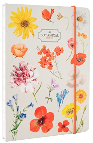 Kokonote Botanical Flowers A5 Notebook - Bullet Journal - Notebooks A5 - Notepads A5 - A5 Notepad - Dotted Notebook A5 - Dotted Bullet Journal - Dotted Paper