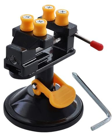 Treki Prensa de Taladro Universal Tornillo de Banco de Mesa Abrazadera Alicates Tallado con Base Giratoria de 360 Grados para Reparación de DIY Escultura Artesanía Joyería Nogal Reloj Nuclear Tuerca