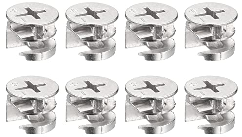 sourcing map Cam Serrure Écrou pour Meubles, 8pcs 15x12mm Joint Connecteur Serrage Écrous Meubles Connexion Cam Raccords