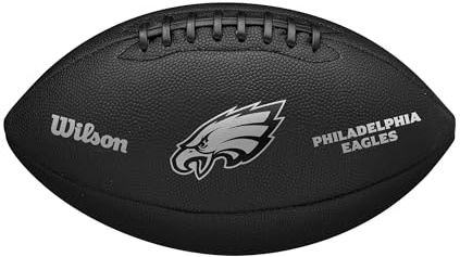 Wilson NFL Team Metallic Premiere Philadelphia Eagles Ball WF4015826XB, Unisex American Football Balls, Black, 9 EU