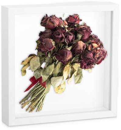 Kssvzz Marcos con Profundidad 20 x 20 cm, 3D Marcos de Fotos, Marco de Madera Profundo para Flores, Recuerdos, Manualidades, Recuerdos de Bodas