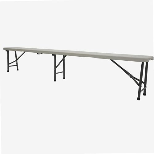 WERKA PRO Banc Pliant 244 x 30 x 43 cm - Gris Clair 244 x 30 x 43 cm - Gris Clair