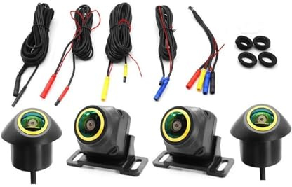 AHD-kamera 360-graders fordonskamera panoramautsikt surroundvy 1080P AHD höger + vänster + fram + bakkamera för Android Auto Radio nattseende HD-backkamera
