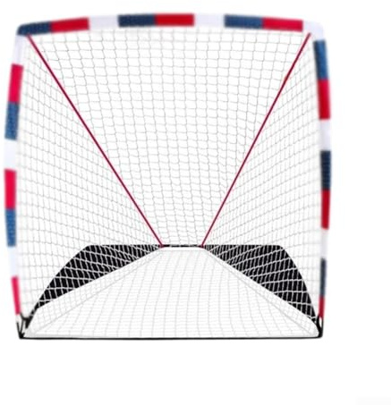 Porta da hockey su prato portatile da 1,8 x 1,8 m, con tubi in fibra di vetro cava e tessuto cucito resistente, facile da piegare e trasportare per vari allenamenti sportivi