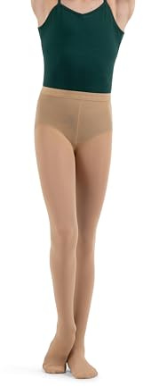 Capezio girls Hold & Stretch® Footed Tight - Girls Tight, Caramel, Large US