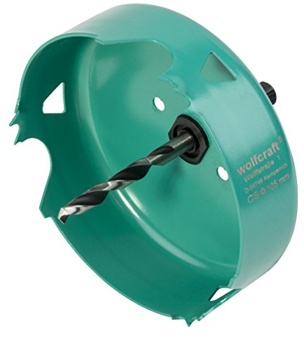 wolfcraft Proffshålsåg av kolstål, Ø 105 mm I 5972000 I För VVS- och elinstallationer i trä och gipsskivor