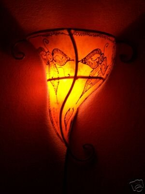 Orientalisk marockansk marrakesh stil vägglampa Sanaa orange