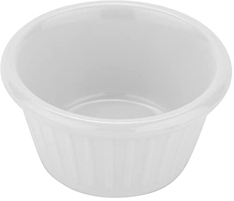 G.E.T. F-625-W 2 oz. Fluted Ramekin, Break Resistant, Melamine, White (Pack of 12)
