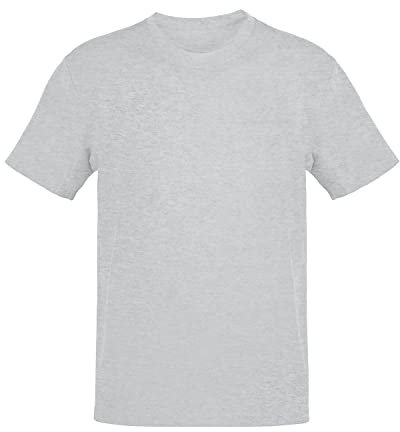adam & eesa 100% Cotton Kids Value Weight Unisex Short Sleeve T-Shirt Heather Grey