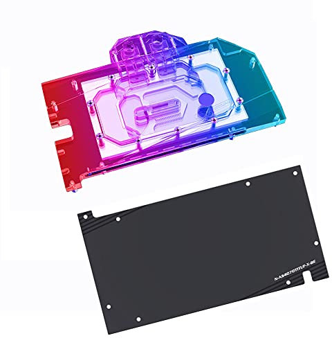 Copper GPU Water Cooling Block GPU Waterblock Graphics Card Water Cooling Block for Asus Tuf GeForce RTX 4070 Ti 12G Gaming (5V ARGB RBW Aura Effect LED Lights GPU Block with Backplate)