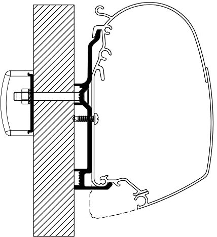 Thule - Burstner Rollladenadapter Long. (m) - 3
