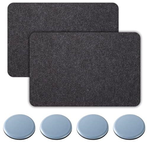 Lot de 2 tapis résistants à la chaleur pour friteuse à air, 4 tapis auto-adhésifs coulissants, maniques pour table de cuisine, convient aux friteuses à air, mélangeurs, fours à micro-ondes