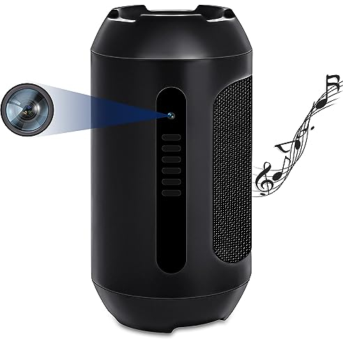 OTADUG Telecamera Spia Altoparlante Portatile, Telecamera Nascosta 1080P con Registrazione Video e Audio, Rilevamento del Movimento, Visione Notturna, 15 Ore di Riproduzione, 128 GB