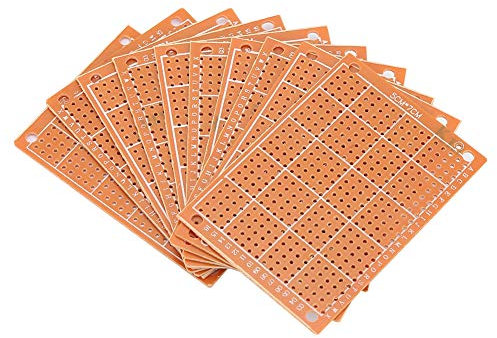 10 Stück PCB-Lochplatine, 5 X 7 Cm, DIY-Testplatine, Leiterplatte, Universelle Experimentelle Übungs-Lötplatine für DIY-Löten, Schweißtraining
