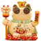 Winkekatze,Winkende Glückskatze,Chinesische Dekoration Katze,Waving Hand Paw Up Wohlstand Einladende Katze Gutes Glück Feng Shui Dekoration,für Jeden Feiertag Oder Anlass Symbol des Glücks,9 Zoll