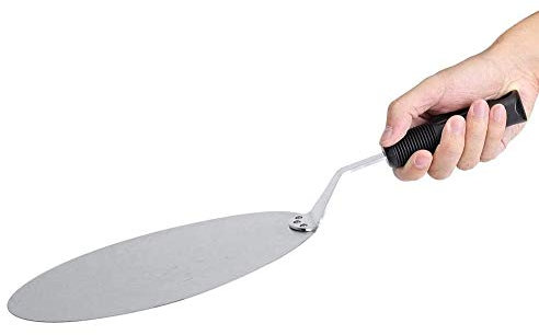 Yctze Acciaio Inossidabile + Plastica 1 Pezzo Acciaio Inossidabile Buccia per Pizza Vassoio di Trasferimento Rotondo Ristorante Strumento di Cottura Vassoio di Trasferimento di Cottura a Caldo