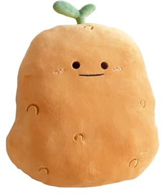 MEAJOIN Potato Throw Pillows Decorative 15.8 inch Cute Soft Vegetable Hugging Pillow Stuffed Food Soft Plush Cushion Décor for Birthdays Gifts Home Decor (Yellow)