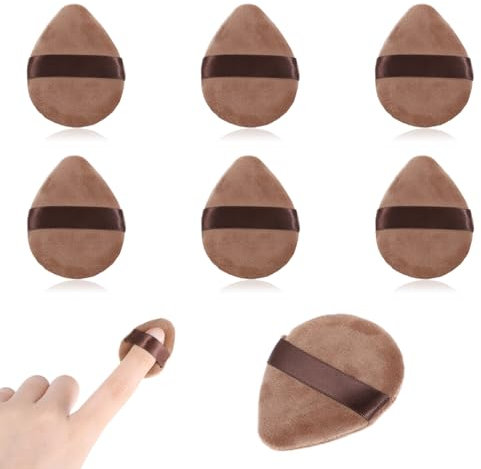 Giantree Dreieck Makeup Puderquasten, 6 Stück Wiederverwendbar Weich Puderquaste, Gesicht Schwämmchen Powder Puff Kosmetik Gesicht Puderquaste für Loses Puder Körperpuder Grundierung Makeup(S)