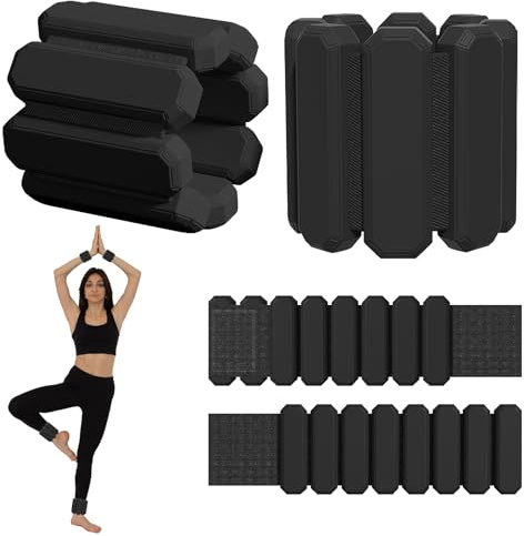 YATOSEEN Viktmanschetter, handledsvikter för män och kvinnor, ankelvikter, justerbar handledsvikt armband för yoga, löpning, styrketräning, övningar, set om 2 (1 lb vardera)