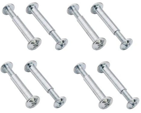 Verbindungsschrauben-Set für IKEA PAX, BILLY, VITVAL & INLÄGG – M4 Möbelverbinder aus verzinktem Stahl Ersatz für 100402 & 100644