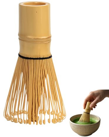 LgCiXli Scopa Matcha in bambù naturale | Chasen tradizionale per una perfetta schiuma e cerimonia del tè | Artigianato squisito per un aroma completo | Frusta Matcha a 100 denti