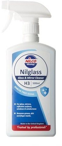 Nilco Professional Nilglass Smear-Free Glass and Mirror Cleaner, 500 ml (Pack of 1)