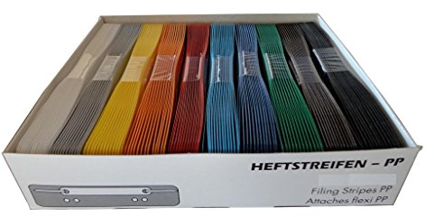 100 Heftstreifen PP / Farbe: orange