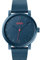 HUGO Analog Quarzuhr für Herren mit Blaues Lederarmband - 1530116
