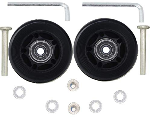 Kofferrollen Ersatzrollen ORO Gummi Rollen Räder 1Paar Mute Gepäck Koffer Ersatz Wheels (68 * 24 Achsenlänge 36mm)