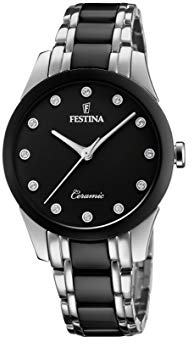 Festina Damen Analog Quarz Uhr mit Edelstahl Armband F20499/3