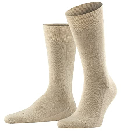 FALKE Sensitive London M So algodón puños sin presión 1 par, Calcetines Hombre, Beis Sand Melange 4650, 39-42