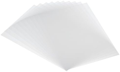 PATIKIL 7.87 x 5.7 Schrumpf Plastik Platten 50 Pack Bedruckbarer Geschliffener Rohling Wärmeschrumpfende Kunst Film Papier für Kreative Handwerk Herstellung Ornamente Weiß