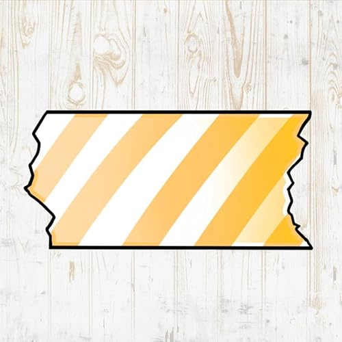 Washi Tape Decals Peel & Stick - Wall Vinyl Stickers - Kawaii DIY Craft Arts Cartoon Watercolor Colorful - Car Window Truck Laptop Tumbler - Boys Girls Kids Bedroom Room Decor DWSV20831