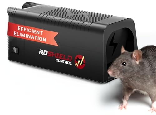 ROSHIELD Electric Rat & Mouse Traps - Professional Quality & Heavy Duty Pest Control Trap for Instant Kill - Large Reusable & Easy Set, Humane & Efficient