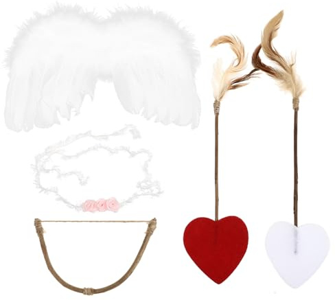 Alipis 1juego Diadema De Alas De Ángel Para Bebés Kit De Fotografía De Cupido y Flechas Accesorios Adorables Para Recién Nacidos Para Sesiones Fotográficas y Disfraces