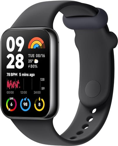 Xiaomi Mi Smart Band 8 Pro Aktivitäts-Tracker, 4,4 cm (1,74 Zoll) AMOLED-Display, leicht und ultradünn, 9,99 mm, 150 Sportmodi, SpO2, 5 ATM, Akku bis zu 14 Tage, Schwarz
