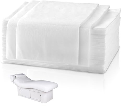 20 stycken massagesäng lakan: 80 x 180 cm lakan av fleece, ventilerande, kosmetiskt liggskydd, massagesänglakan för skönhetssalong, SPA, sjukhussängar, tatuering, hotell