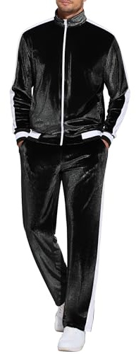COOFANDY Men's Tracksuits 2 Piece Sport Sweat Suit Casual Outfits Jacket & Pants