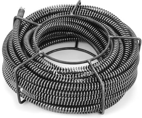 Ø 22 mm + 7 m Federspirale Rohrreinigungsspiralen Set Rohrbreite: Ø 30-200 mm für Rohrreinigungsgerät Rohrreiniger Rohrreinigungsmaschine Abflussreiniger