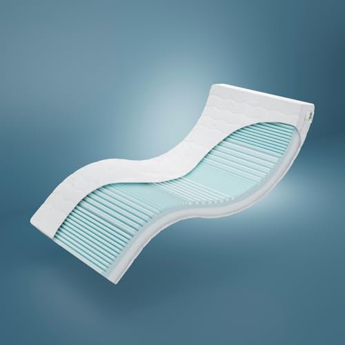 Hansales Matratze 90x200 cm, 2 Härtegrade H3 & H4, Schaumstoffmatratze mit waschbarem Bezug, Memoryschaum, Wendematratze