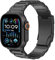 Astorgos Titanium Metal Watch Strap Compatible with Apple Watch Ultra 2 Ultra 49mm,S10 46mm,9 8 7 45mm,SE 6 5 4 44mm,3 2 1 42mm, Replacement Sport Wristband with Buckle, Noire