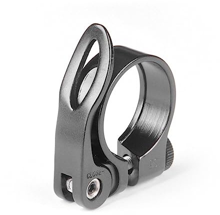 Cykling sätesklämmor cykel sadelstolpar klämmor snabbfrigörande lås flerfärgad aluminiumlegering sadelklämma väg cykel sätesstång ridning tillbehör (34,9 mm titan)