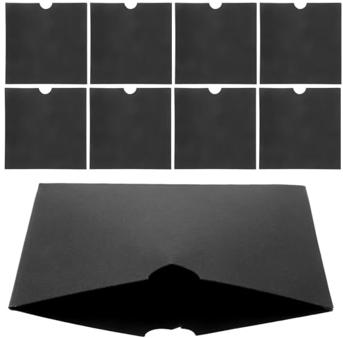 VILLFUL Sobres de Papel Kraft para CD y Dvd 25 Unidades Negro, Fundas de Almacenamiento para Dvd y Cd, Bolsas de Embalaje Resistentes para Proteger Discos en Oficina, Hogar y Estudio