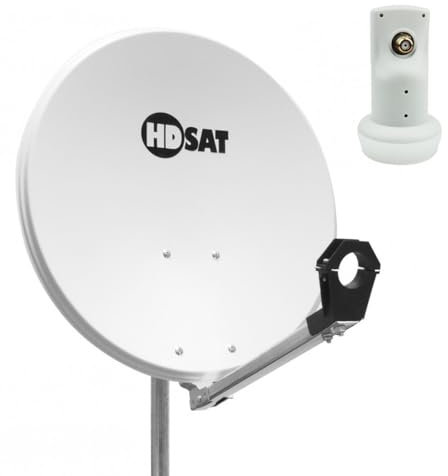Pack HDSAT Parabole Satellite Acier 60cm + LNB Single HD 4K