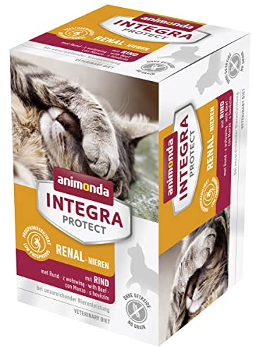 animonda Integra Protect Gatti renali, cibo umido per insufficienza renale, con manzo, 6 x 100 g