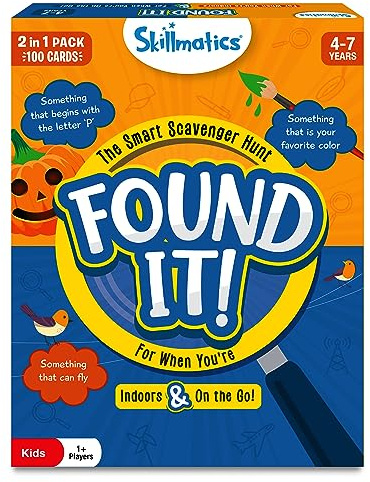 Skillmatics Indoor & Travel Scavenger Hunt Card Game - Found It, Educational Game Collections, Gifts for Kids, Boys, Girls and Families, for Ages 4, 5, 6, 7, Perfect for Home, School, Playdates