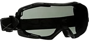 3M GoggleGear 6000 Vollsicht-Schutzbrille, schwarzer Rahmen, Scotchgard Anti-Fog-/Antikratz-Beschichtung (K&N), graue Scheibe, GG6002SGAF-BLK-EU, 10 pro Packung